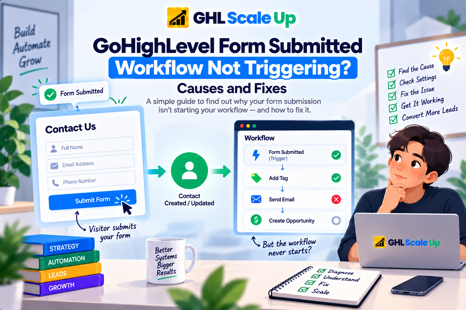 GoHighLevel Form Submitted Workflow Not Triggering: Form submission vs workflow enrollment chain