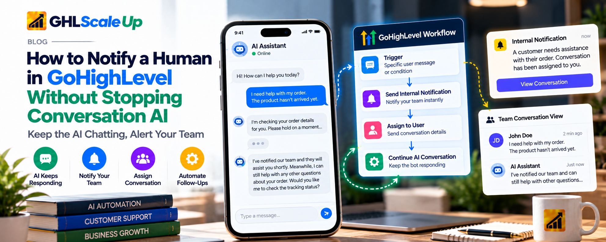 GoHighLevel Conversation AI: Human Handover vs Workflow Notification - which pauses the bot