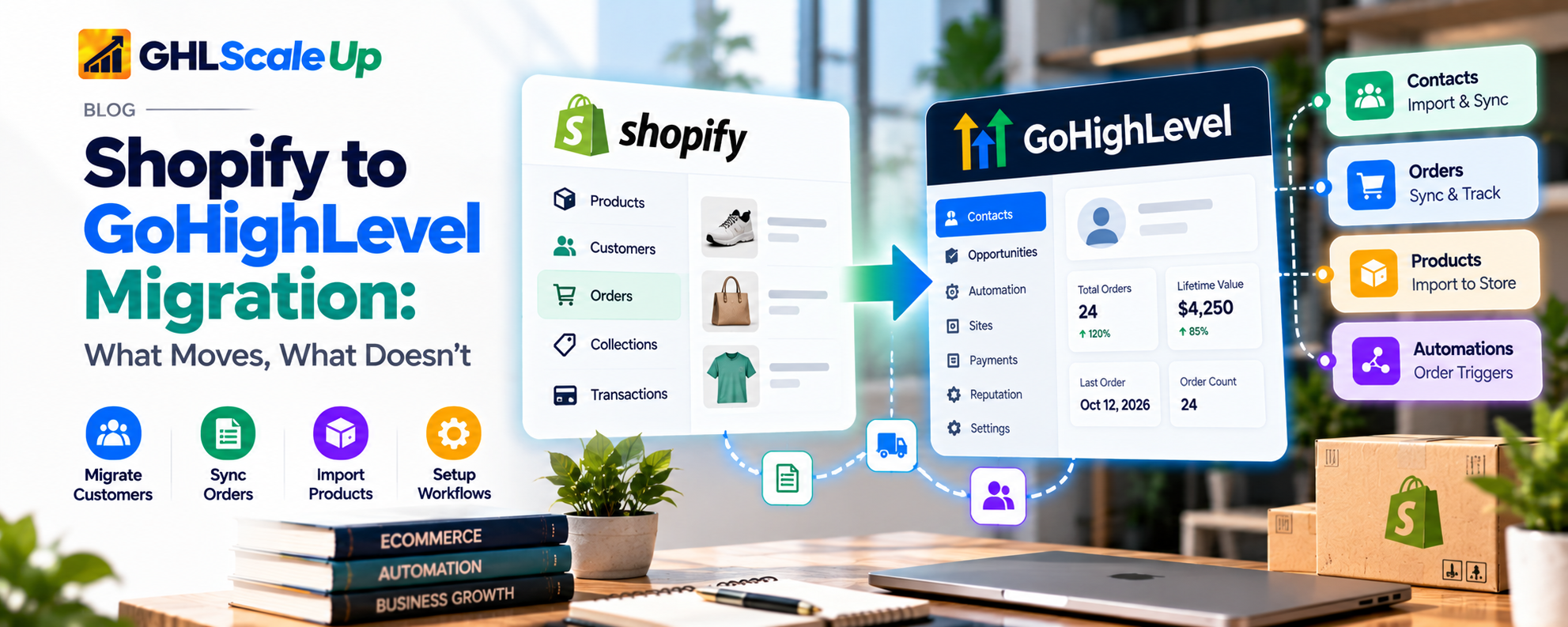 Shopify to GoHighLevel Migration: Three paths, what imports vs what rebuilds, and cutover checklist